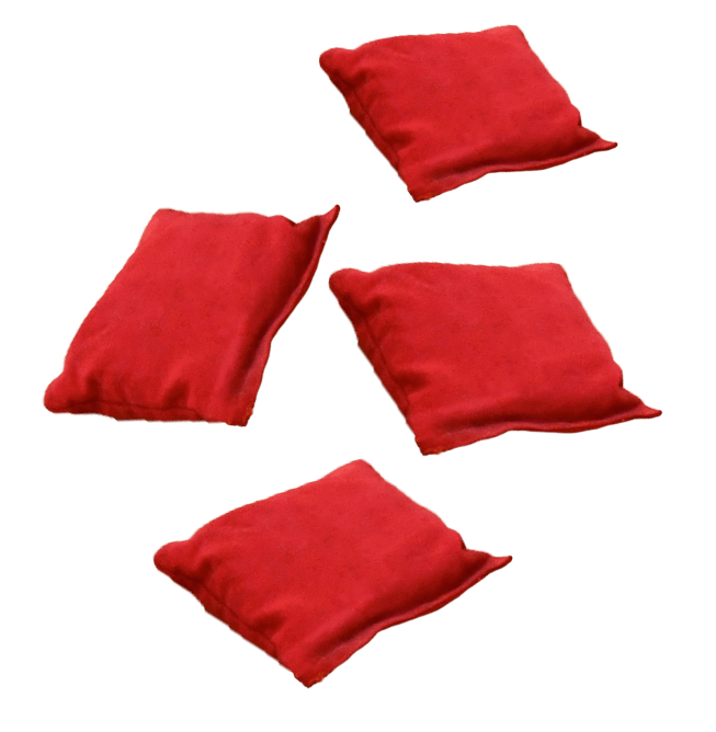 Red cornhole bags