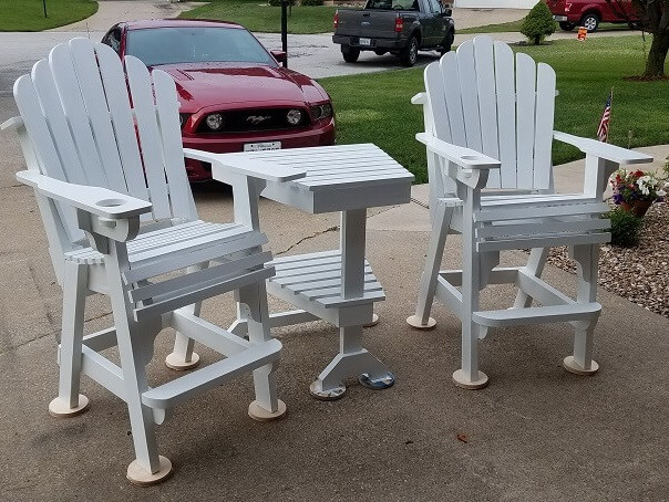 White Patio Chairs and Table