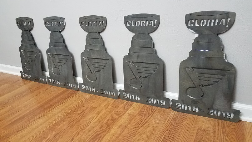 St. Louis Blues - Stanley Cup Champions 12 Spirit Size Steel Laser Cu –  authenticstreetsigns