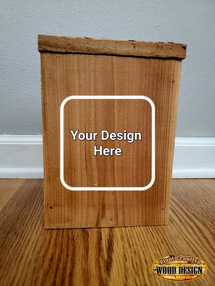 We carve your logo on the front of the cedar lantern. Upload your design with purchase.  The logo cannot be overly detailed/complex... must be fairly basic. You will be notified if additional funds are required due to complexity of the emblem/logo. 